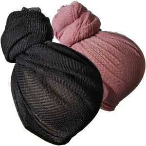 Stretch Head Wrap Scarf Long Black Head Wrap